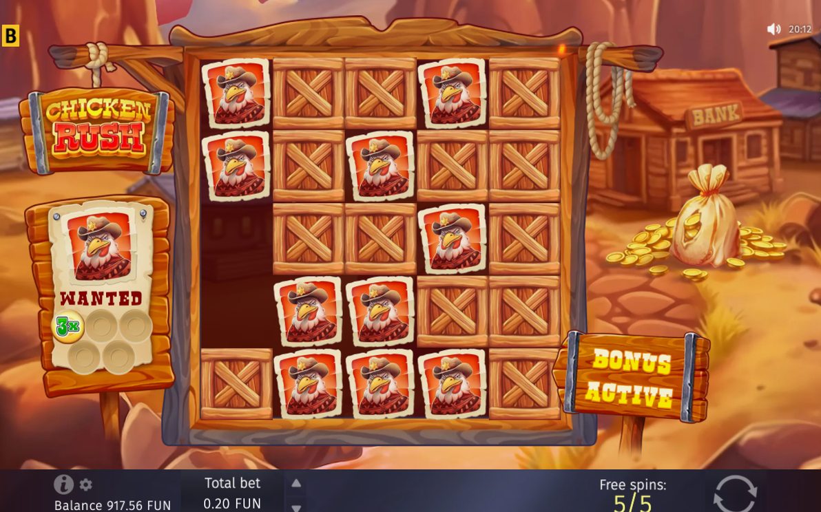 Free spins med stängda träkistor på rutnätet