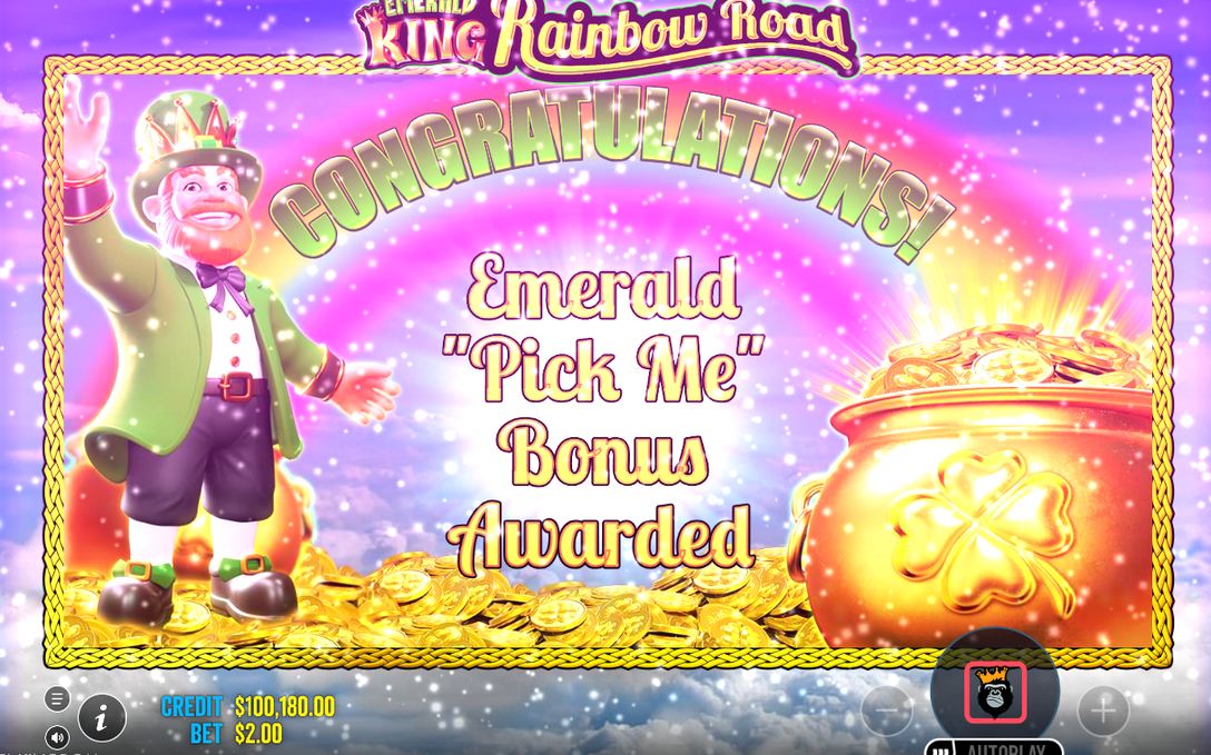 Emerald King Mini Slots Bonus med gröna rullar